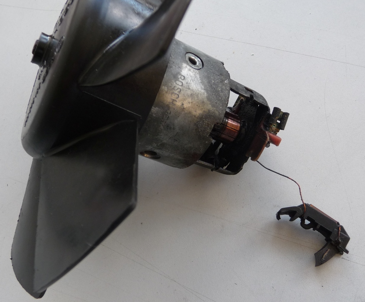 Gebläsemotor und Schleifkohle