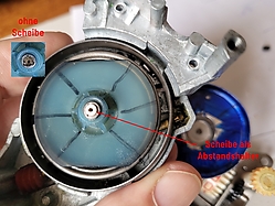 Tachometer mit Abstandsscheibe