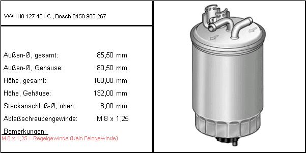 MANN WK842 Dieselfilter Filter Kraftstofffilter mit Wasserabscheider
